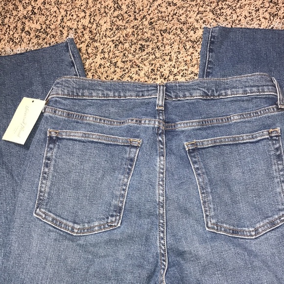 Universal Thread Mid Rise 80’s Slim Raw Hem Medium Blue Denim Jeans Sz 10 | NWT - Picture 5 of 9